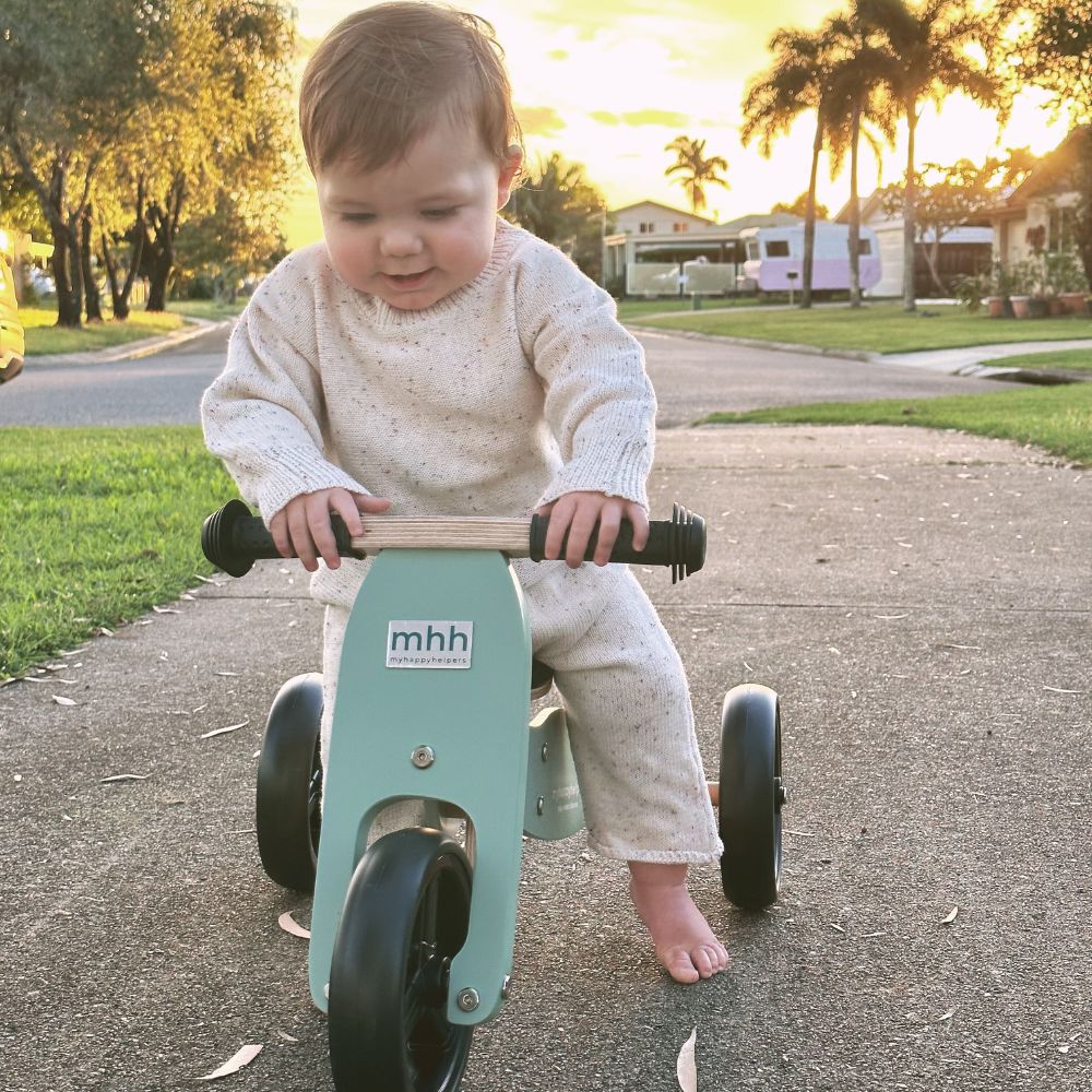 2 in 1 Mini Trike / Balance Bike - Sage Green - Image 3
