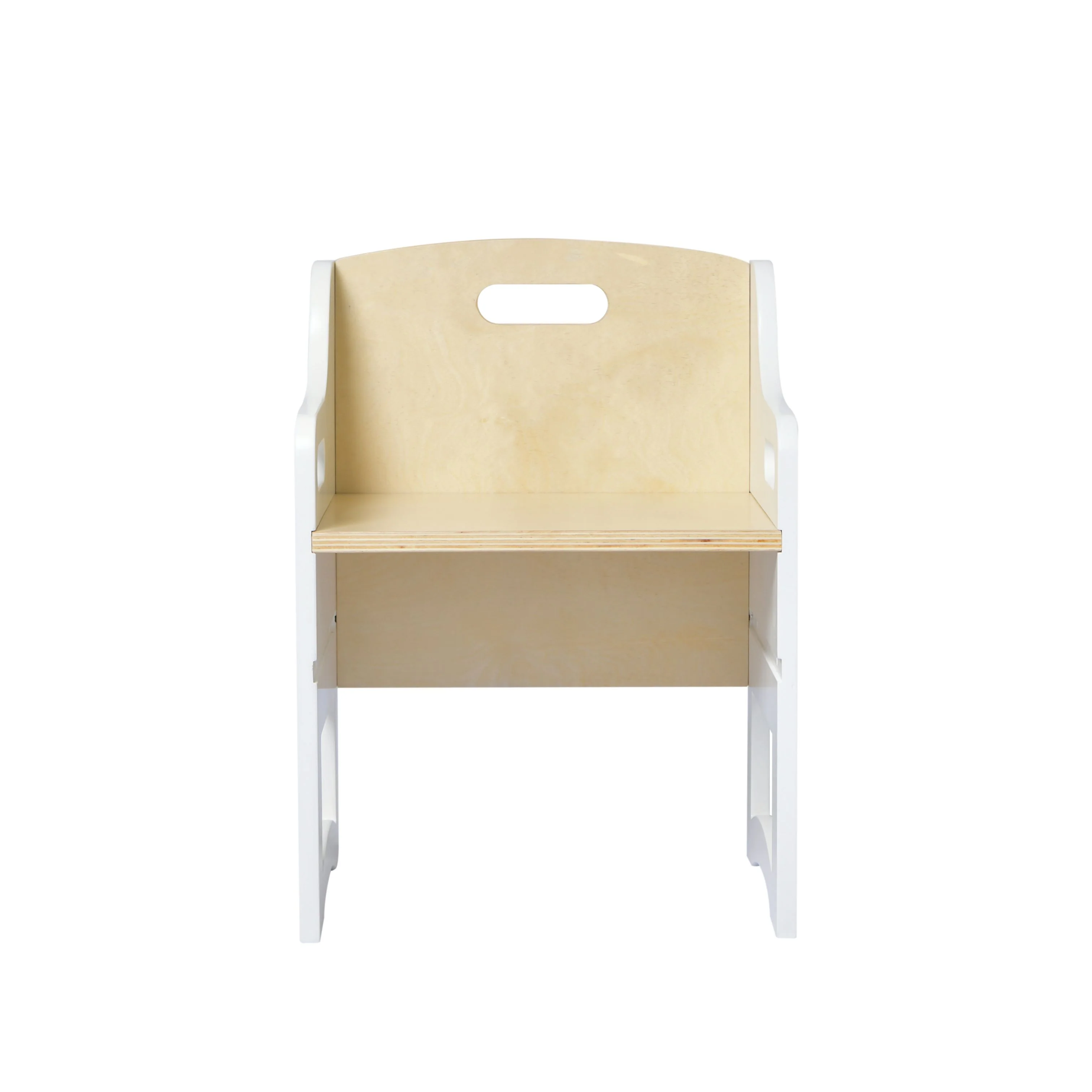 Aspire Single Chair - White and Varnish - Image 4