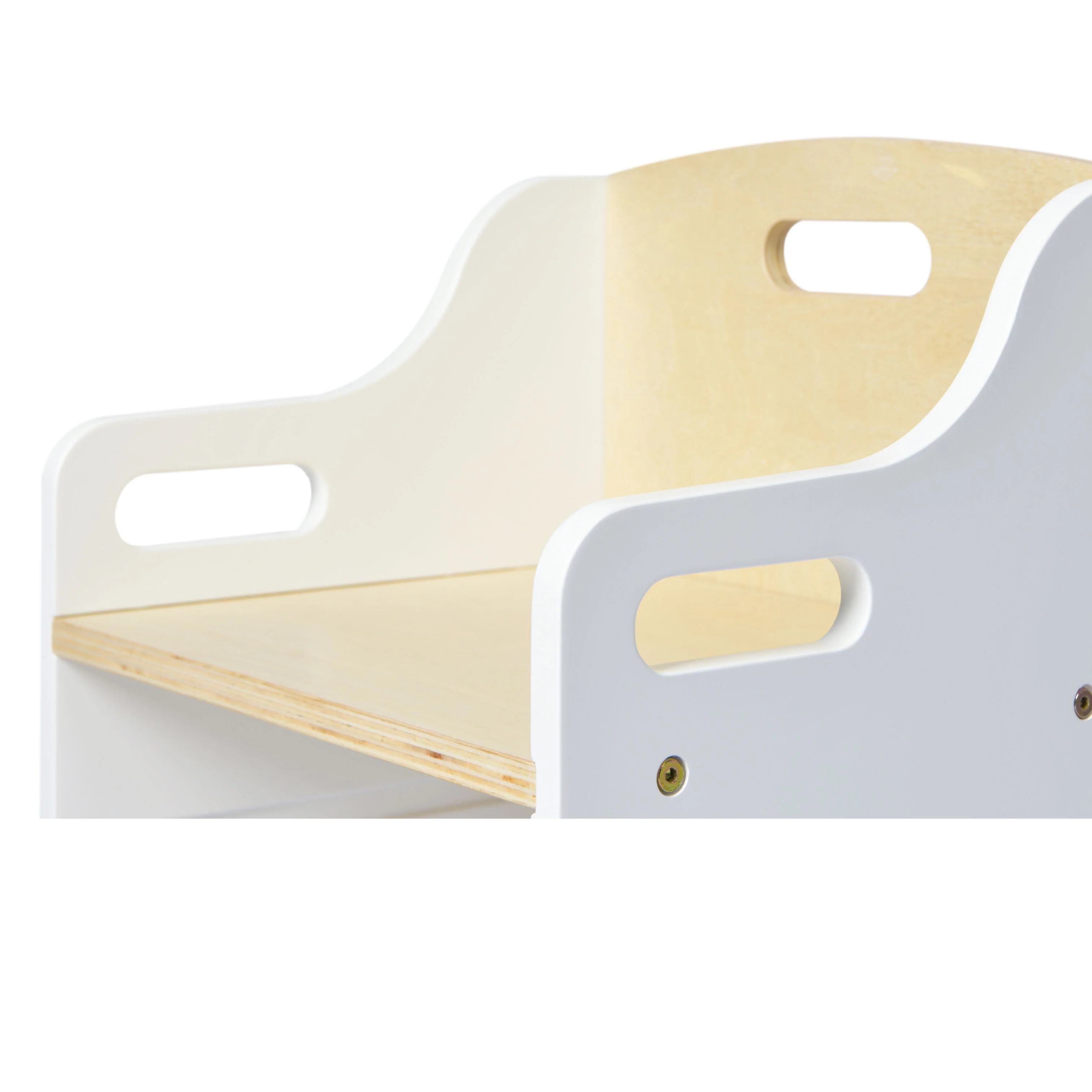 Aspire Single Chair - White and Varnish - Image 6