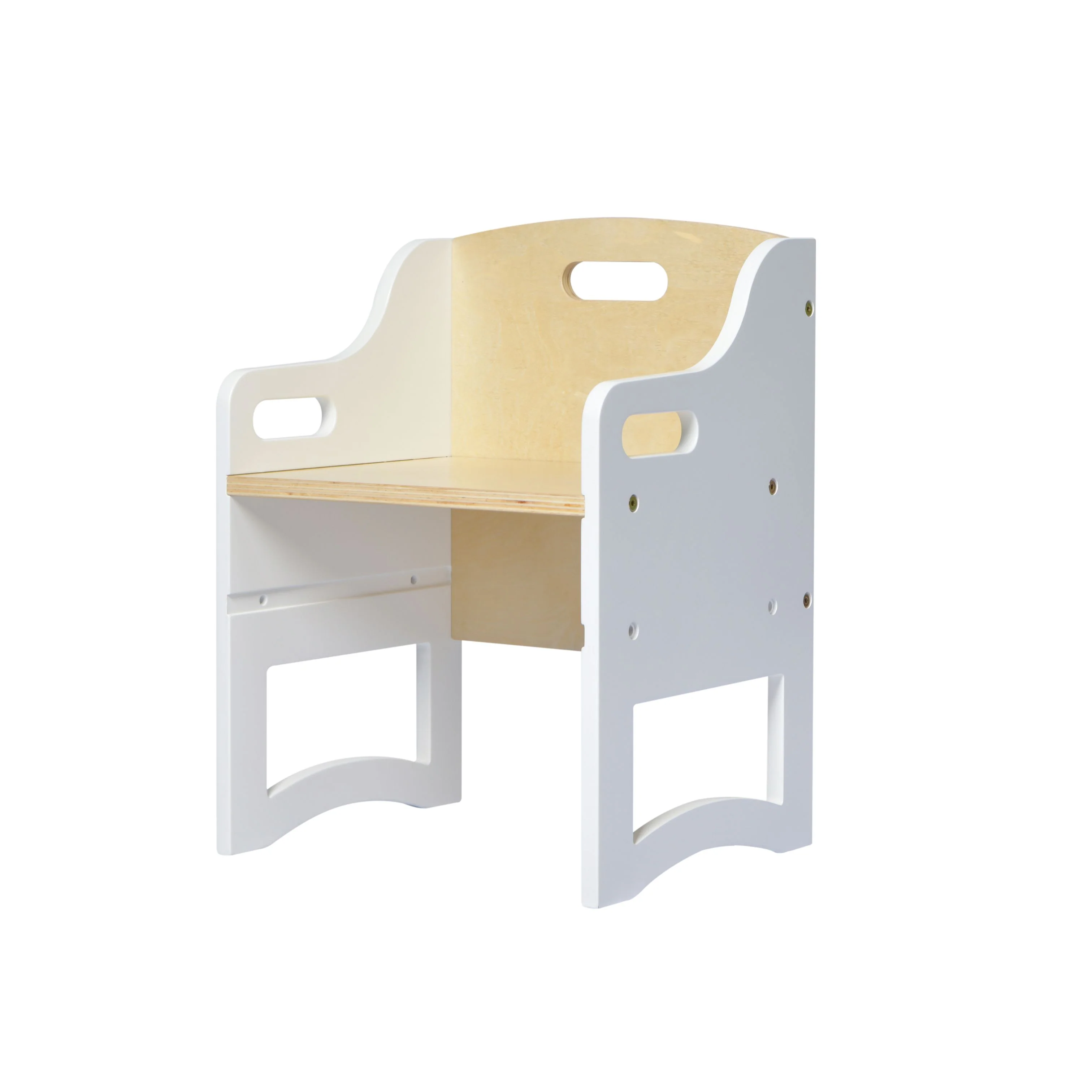 Aspire Single Chair - White and Varnish - Image 8