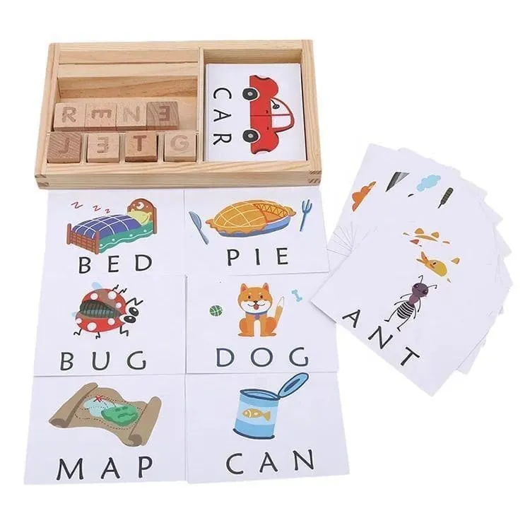Wooden Educational & Language Development Cards - Image 3