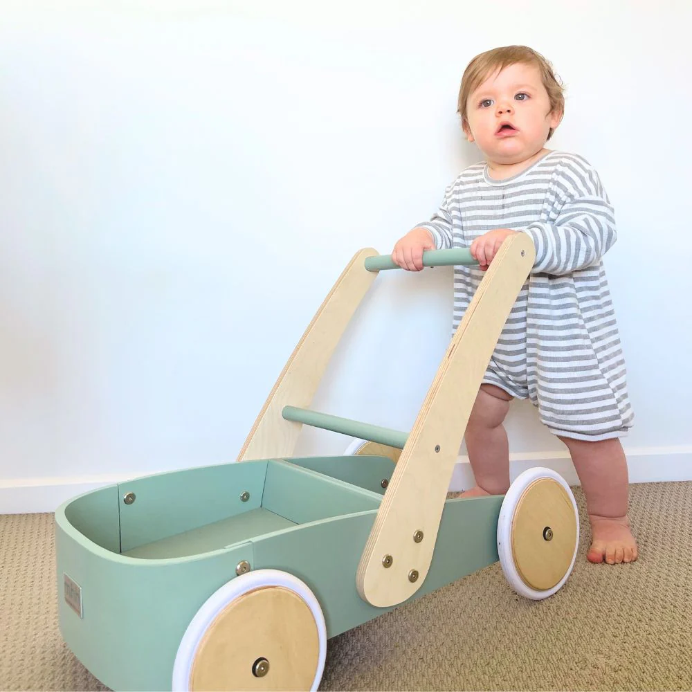 Montessori Baby Walker - Sage Green - Image 5