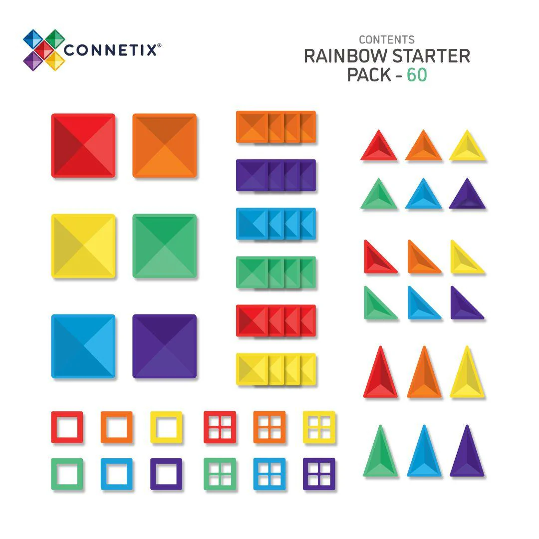 Connetix Rainbow Starter pack 60pc - Image 4