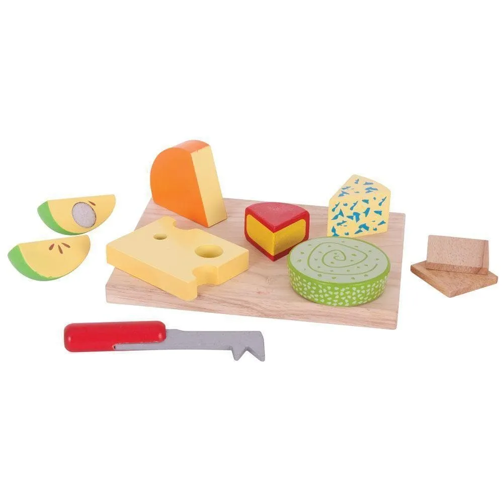 Bigjigs Wooden Cheese Board Food Set - Image 3